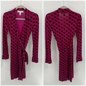 Diane Von Furstenberg Vintage Jeanne silk wrap dress
